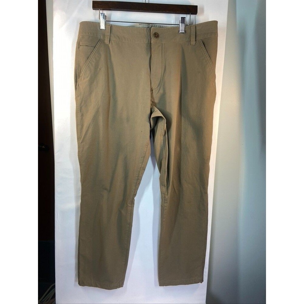 KUHL MENS SZ 38 X 30 RESISTOR CHINO TAN PANTS FLAT FRONT